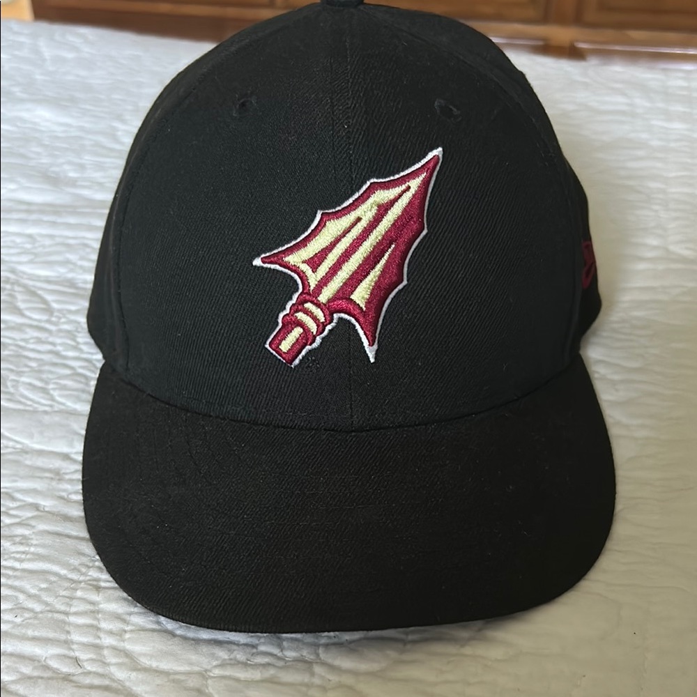 New Era Black Cap with Embroidered Design